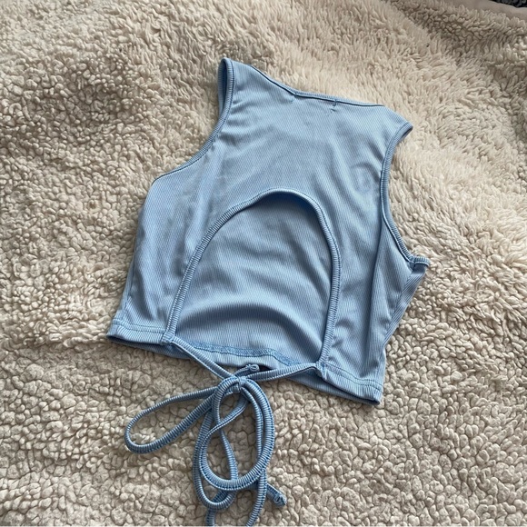 NEW open back tie back tank top, xs - Picture 2 of 2